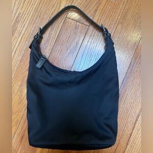 Vintage Coach Black Twill Hobo Shoulder bag